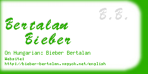 bertalan bieber business card